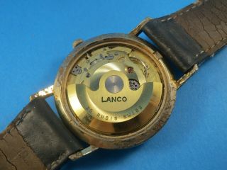 1955 Vintage Men ' s Lanco Automatic SWISS WristWatch Cal.  Eta 2454 - 6