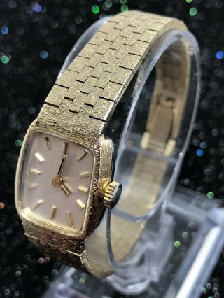 Ladies Rotary Gold Plated 17j Mechanical Watch In.