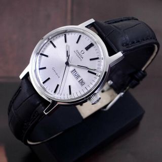 VINTAGE OMEGA SEAMASTER AUTOMATIC SILVER DIAL DAY&DATE DRESS MEN ' S WATCH 2