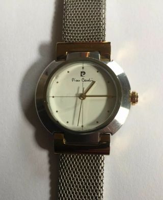 Pierre Cardin Gold And Silver Tone Quartz Watch 43312 Adjustable Up To 9 " Strap