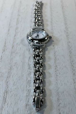 Anne Klein Women’s Wrist Watch Silver Band Mother Of Pearl Face 5