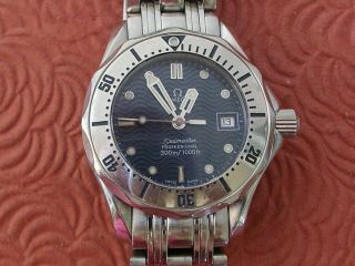 Omega Seamaster Professional 300 Meters Divers Watch Blue Dial All Steel