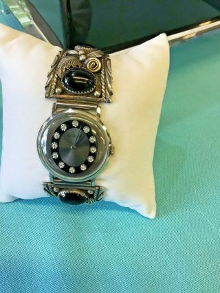 Vintage Jaeger Lecoultre 17j Diamond Dial Solid 14k White Gold Watch