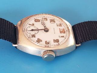 Vintage Extra RARE WW1 INVICTA MILITARY TRENCH 32mm Sterling Silver Mens Watch 7