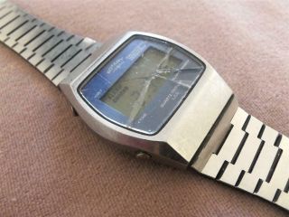 Rare Mens Vintage Rotary Tritium Lcd Quartz Watch Spares Repair
