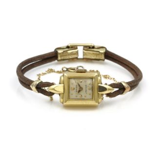 Vintage 18k Yellow Gold Rolex Precision 17 Jewel Womens Wrist Watch 6617
