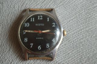 Rare Vintage Wostok Ussr Military Style 18 Jewels Mechanical Mens Watch