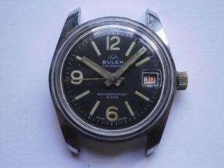 Vintage Gents Divers Style Wristwatch Buler Mechanical Watch Spares