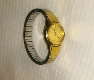 Vintage Pulsar Gold Tone Stretch Band Quartz Watch V611 - 0980