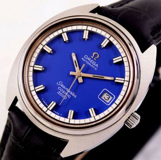 Vintage Omega Seamaster Cosmic2000 Automatic Date Blue Dial Men 