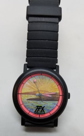 Vintage Womens Watch Tfx By Bulova Beach 80s Look Rare Unique Pink Retail $55