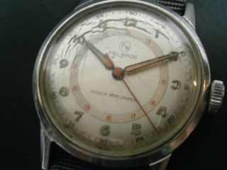 Helbros Military Style Wristwatch,  Swiss Made.  Runs