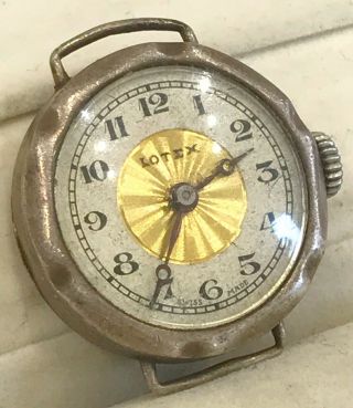 Vintage Silver Lotex 1931 Pre Ww2 Watch Trench Military Style Swiss Joblot House