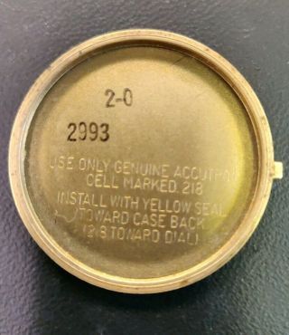 Vintage Accutron Bulova Astronaut Mark II GMT Solid 14k Gold Watch M9 Rare 1969 11