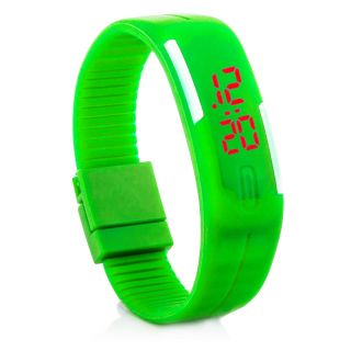 C.  D.  R Digital Silikon LED Armband Uhr Armbanduhr Watch Herren Damen Kinder Sport 3