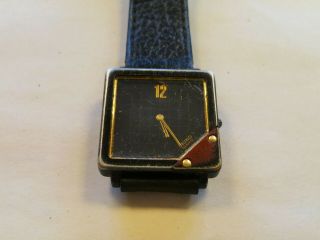 Rare Vintage Seiko 7320 - 6220 Square Face Watch In Red And Black