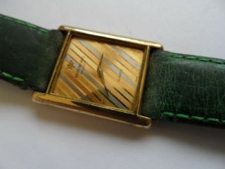 Vintage Raymond Weil Gold Plated Quartz Swiss Men ' s Watch.  Missing Crystal. 2