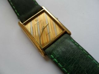 Vintage Raymond Weil Gold Plated Quartz Swiss Men ' s Watch.  Missing Crystal. 5