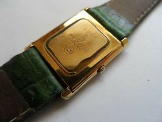 Vintage Raymond Weil Gold Plated Quartz Swiss Men ' s Watch.  Missing Crystal. 8