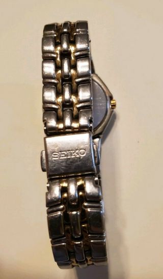 Vintage SEIKO Gold 7N82 - 0AT0 Two - tone WR,  Date Ladies watch 3