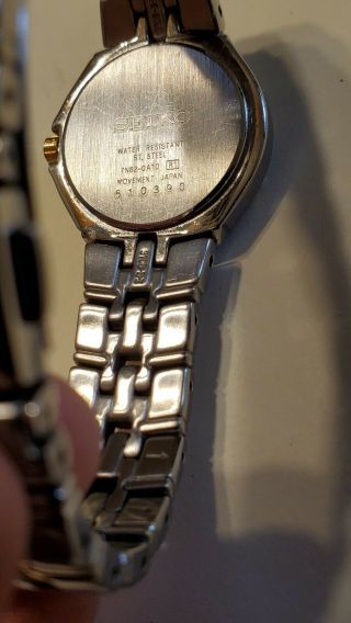 Vintage SEIKO Gold 7N82 - 0AT0 Two - tone WR,  Date Ladies watch 4