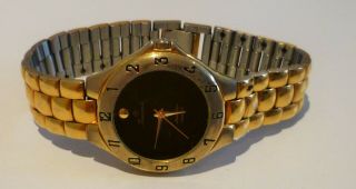 Mathey - Tissot Beauvais Vintage Watch - Gold Tone,  Black Face - Rare Model