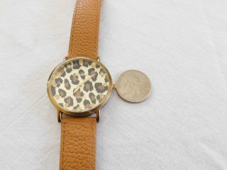 Bedazzled Leopard Print Watch By Geneva With Battery, 3