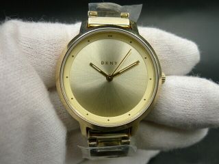 Old Stock Dkny Modernist Ny2636 Gold Plated Quartz Women Watch