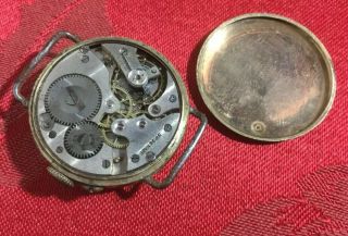 Red 12 Gold Plate Trench Watch Good Size For Spares Needs TLC 4