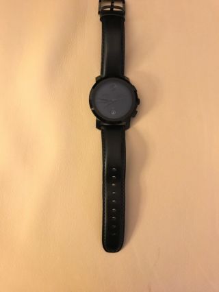 Movado Bold Black On Black Chronograph Wrist Watch