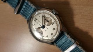 100 Authentic Vintage Dorex Military 2 - Register Chronograph Watch,  Landeron 48