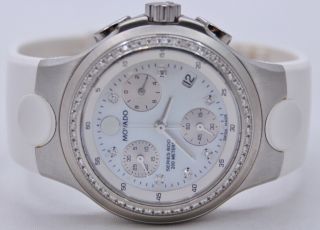 Movado Series 800 Mop Dial Diamond Bezel Chronograph Watch 84.  H1.  1831.  1s