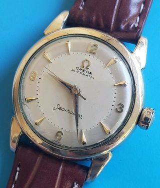 Vintage 1958 Omega Seamaster 17j Automatic Cal 470 Mens 31.  5mm Watch Ref C 6274
