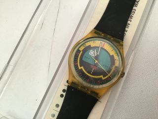 Swatch 1987 Sky Racer GK106 Watch,  Box BATTERY (JLC) 2