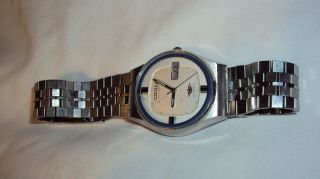 Vintage Citizen A8200 21 Jewel Automatic Mens Wrist Watch Parts Repair Good Balc