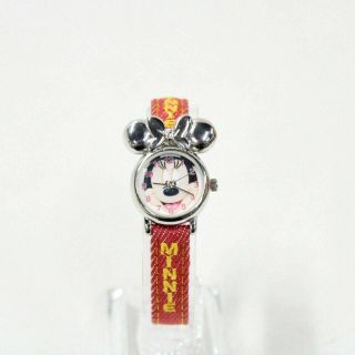 Disney Minnie Mickey Mouse Children’s Watch Red Denim Band 921