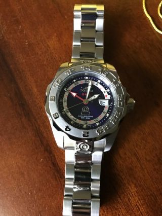 Invicta Swiss Made Gmt Pro Diver,  Model 5124 Blue Dial