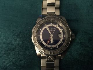 Invicta Master Of The Oceans Swiss Made Gmt Pro Diver,  Model 5124 Blue Dial