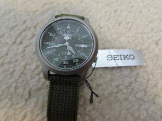 Seiko 5 Automatic Mens Watch Snk805k2 With Tags Estate Find