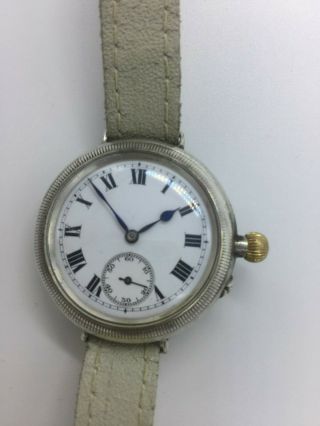 Iwc Ww1 In Silver Borgel Case Wristwatch