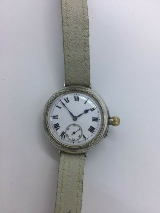 IWC WW1 in silver Borgel case wristwatch 2