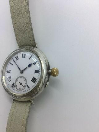IWC WW1 in silver Borgel case wristwatch 3