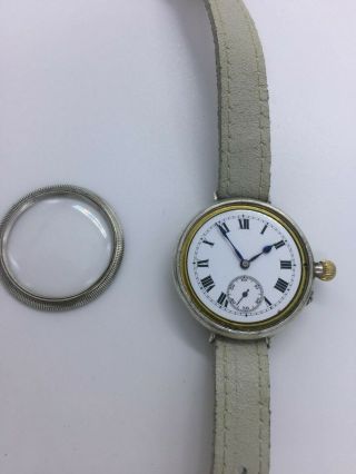 IWC WW1 in silver Borgel case wristwatch 4