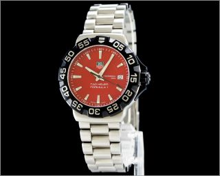 Tag Heuer Formula 1 Ref: Wah1112,  Red Dial 41mm Stainless Steel Watch