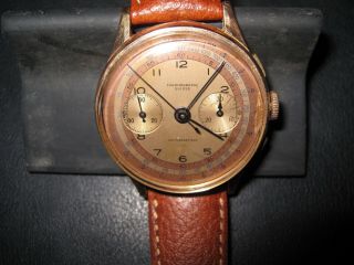 Suisse Chronographe 18k Rose Gold Watch