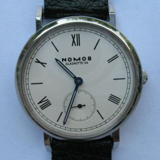 NOMOS Glashutte SA mechaical hand winding watch modell Tangente,  PERFECT 2