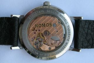 NOMOS Glashutte SA mechaical hand winding watch modell Tangente,  PERFECT 3