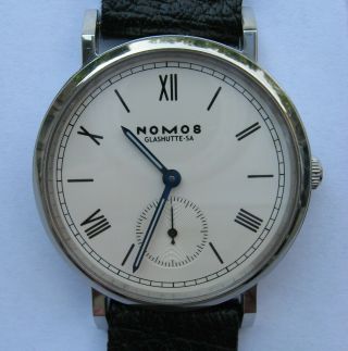 NOMOS Glashutte SA mechaical hand winding watch modell Tangente,  PERFECT 6
