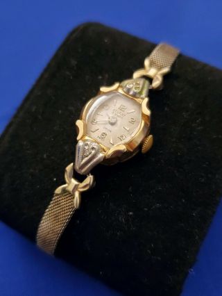 Vintage Stuart Orion Swiss 14k Solid Gold Ladies Watch 17j Extremely Rare