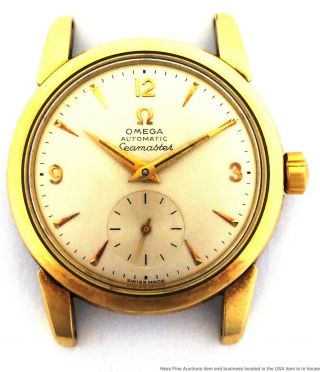Omega Seamaster 2846.  2848 Vintage Mens Automatic Watch Gold Cap Steel Back